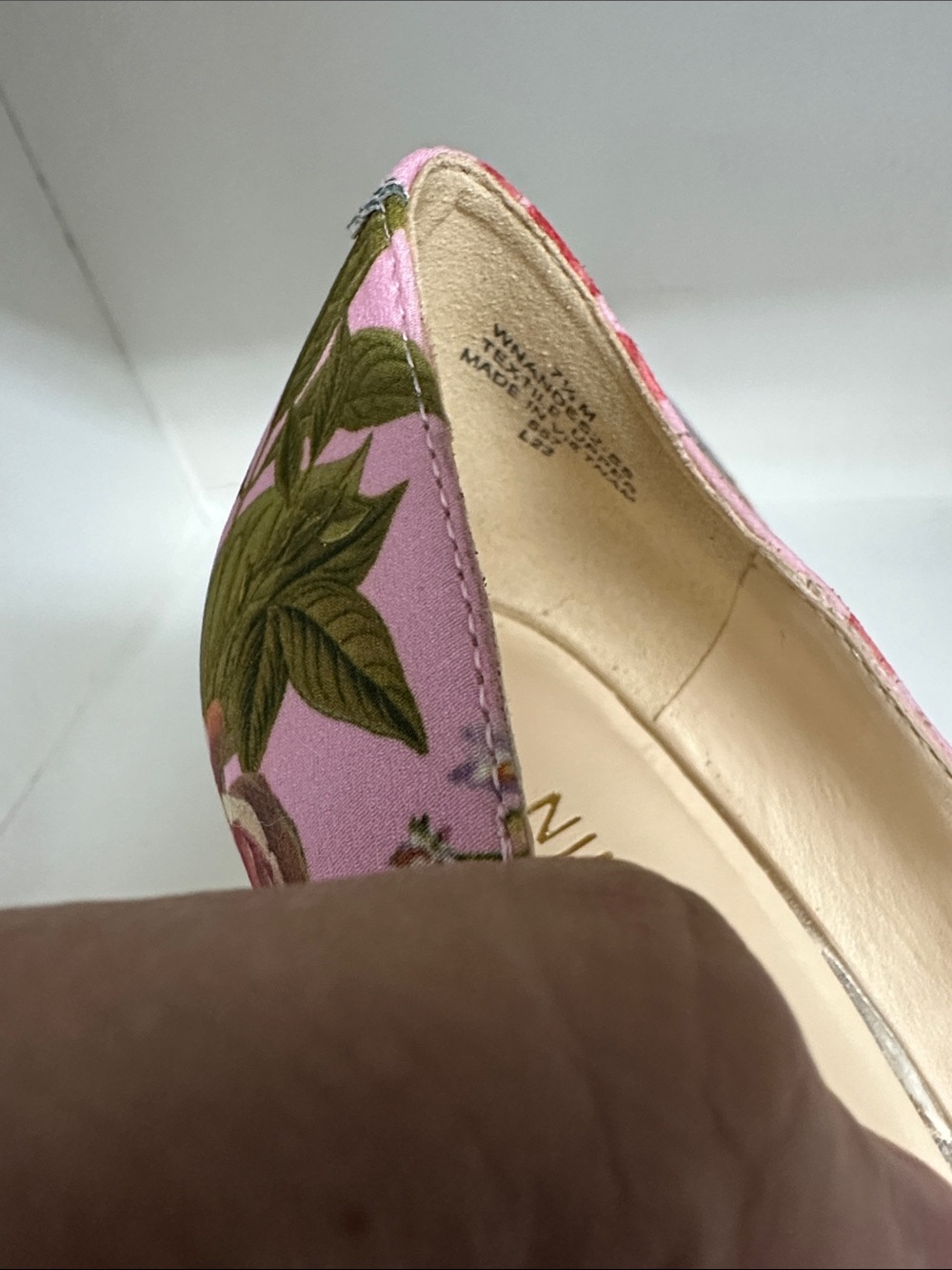 Nine West Pink Floral Pointed-Toe Heels - Picture 4 of 9